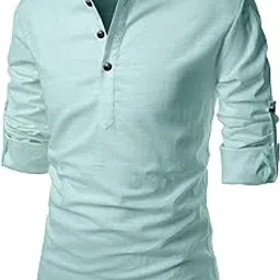 yugnik Men's Cotton Slim Fit Full Sleeve Short Kurta with Elegant Design | Stylish Super Soft Comfortable Kurta for Casual Outings-picture-19
