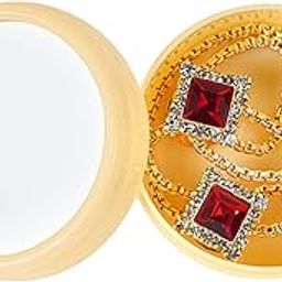 Designer Classic Gold Plated Red Gemstone Diamond Crystal Traditional Ethnic Fashion Trending Kurta Metal Unisex Buttons-image-22