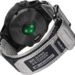 Nylon Watch Strap Compatible with Garmin, Sports Watch Band for fēnix 8 AMOLED 43mm/7S/7S Pro/Fenix 6S/Fenix 6 pro/Fenix 6 Solar/Fenix 5S/Fenix 5S plus/Forerunner Replacement Watch Band for Men-image-83