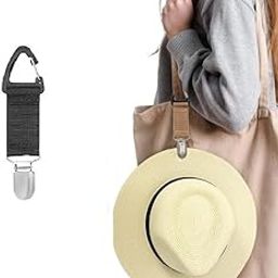 Canvas Hat Clip For Travel Hat Holder For Travel On Bag Clip-On Holder For Sun And Wide Brim Hats Hands Free Bag Accessory,Multicolor-image-54