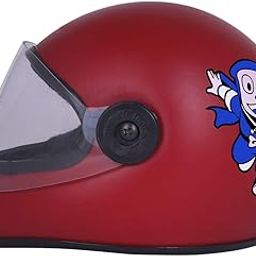 Sage Square Adjustable Cartoon Design Full Face Helmet for Kids Baby Safety and Comfort (3-12 Years) (Red Matte)-14