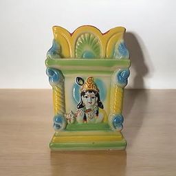Tomar Decor Tulsi Ceramic Planter Pots Square Pot with Drainage Medium Sized Pot for Tulsi Plant Indoor Thulasi Vrindavan Gamla Pink (10x7 inches)-image-52