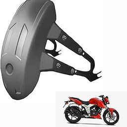 Asryd Rear Tyre Flexible Mudguard Bike Splash Guard ABS Material Compatible with TVS Apache 160 4v ., Black-image-9