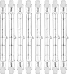 MYADDICTION 10Pcs Tube Light R7S Warm White 2800K Halogen Tubes for Work Security Style A-16