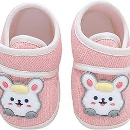 Mouse Slip-On Strap Anti-Skid Fabric Sneaker Booties - Pink-image-82