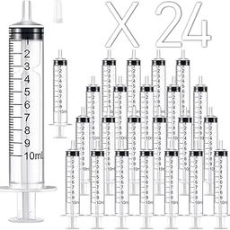 Salco 24 Pack 5ml Plastic Syringe Without Needle, Sterile - Syringes Tools for Feeding Pets, Measuring Syringe, Scientific Labs, Oil or Glue Applicatorc, Catheter Tip Individually Sealed for Liquid-32