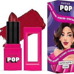 SUGAR POP Lipstick Dark Crimson Shade with Strong red Slight Purple Undertones, Making it a Dramatic and Bold Color (Matte)-picture-30