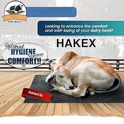 HAKEX Heavy-Duty 8x5 Ft Rubber Cow Mat – 30mm Thick Waterproof, Anti-Slip, BPA-Free – Livestock Mat for Cows, Horses, Buffalo – Perfect for Barn, Stable, Shed Use (Black)-picture-17