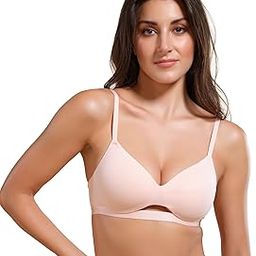 Women's Everyday Cotton T-Shirt Bra - Padded, Non-Wired, Medium Coverage, Cloud-Soft Invisible Neckline-picture-19
