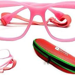 Affaires Blue Ray Block glasses Frames for Kids, Flexible, Bendable, No Screws, Glasses with anti-reflection for Eye Protection from emission by Computer Tablet Laptop Mobile | 1303 BC-285 (Baby Pink)-image-19
