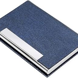 VOGARD Business Card Holder, Business Card Case Professional PU Leather & Stainless Steel Multi Card Case,Business Card Holder Wallet Credit Card ID Case/Holder for Men & Women. (Blue)…-image-83