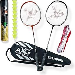 Isometric Champion Implacable Wide Body with 10 Plastic Shuttles, Net & Cover Badminton Kit (Multicolor)-image-47