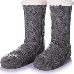 Womens Fuzzy Slipper Socks Snowflake Soft Warm Thick Fleece Lined Christmas Stockings Fluffy Winter Home Socks-image-89