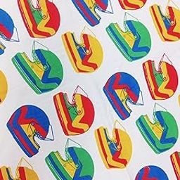 M Fabrics Fancy Helmet Printed Cotton Fabric Material (Fabric by Meter) for Shirt, Shorts, T-Shirt, Cord Set, Bedsheet, Blanket, Craft, Decoration (60" Width) - (2 Meters)-image-39