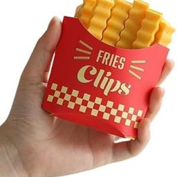 Porpoise Creative Snack Sealing Clip Clamp French Fries Plastic Bag Sealers with Holder Fridge Small Packets of Food Seal Mini Clips Pack of 1 (12 Pieces)-image-16
