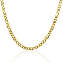 (22Inch 22K Finely Detailed Men's Chain in Gold Plating Gold-plated Brass Chain (Unisex Chain)-image-5