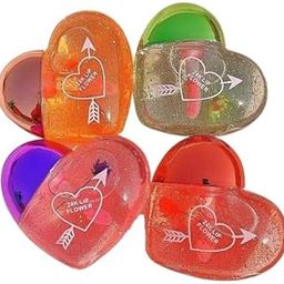 FITBYTE Heart-Shaped Lip Gloss Set, Moisturising Fruity Scented Lip Oil Balm, Multicolor, Pack of 4-picture-13