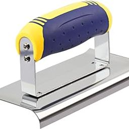 Serplex® Stainless Steel Concrete Edger Curved Edged Concrete Edger with Anti-slip Rubberized Handle Multi-purpose Concrete Edger for Slabs, Sidewalks, Driveways, Decorative Concrete-image-25