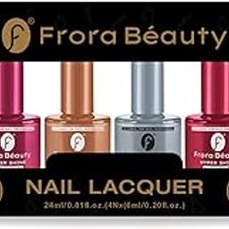 FRORA BEAUTY Premium Nail Polish Combo Set of 4pcs - 6ml each– all trending shades - (Premium Set No:-1981/4)-43
