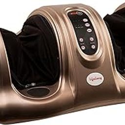 Lifelong Foot Massager Machine for Pain Relief with Kneading function - Also used as Leg Calf Massager - Corded Electric Foot Massage Machine for Home with Customizable Settings (LLM72, Brown)-image-48