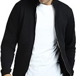 Men's Cruze French Terry Cotton Regular Fit Zip-Up Jacket with Full Zipper Closure and Side Pockets-picture-10