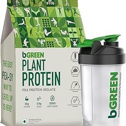 bGREEN by HealthKart Vegan Plant Protein Powder (Chocolate, 1kg, 27 Servings) with Shaker | 25g Protein (Pea Protein Isolate & Pumpkin Seed)-image-34