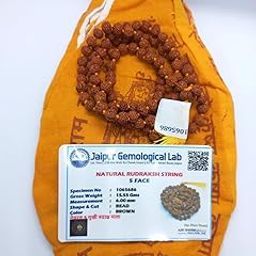 Priya Beads : Certified Rudraksha Mala for Men and Women | 6mm Rudraksha mala 108 Beads Original/ 5 Mukhi Rudraksha mala 108 Beads Original with lab Certificate-picture-9