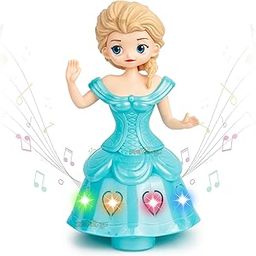 Zest 4 Toyz Musical Toys for Kids Princess Dancing Doll 360 Degree Rotating Light & Sound Toy Bump and Go Action for 1 Year Old Baby Boys & Girls - Random Colors (Pack of 1)-image-92