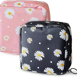 Plenteous 2 Pcs Sanitary Napkin Storage Bag Pouch Travel Pad for Cosmetic Toiletry Makeup Bag Jewllery Organizer for Girls Women (Multi Color)(Pack of 2)-image-54