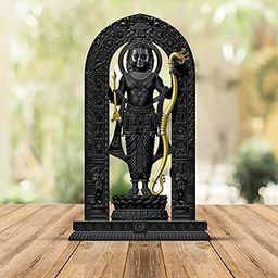 BLADESMITH 3D Ram Lalla Murti- Ayodhya Mandir Shree Ram Lalla Idol Showpiece for Home Décor I House Mandir, Decoration & Temple (Black & Golden) 4INCH-image-3