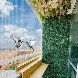 BEFORE NETTING SOLUTIONS UV Stabilized Anti Bird Net (7 Ft x 10 Ft) | Pigeon Net with Clips & Tying Ropes | Heavy Duty Bird Control Balcony Nets | Easy Installation (White)-23