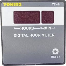 Yokins Digital Hour Meter (Y7-Hr 6 Digit) Time Totalizer with one Push Reset. Industrial Grade Hour Meter (200-440V AC)-1