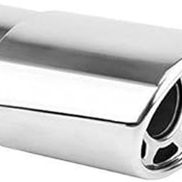 GOLSM Car Single Oval Pipe Car Stylish Exhaust Silencer Tipe Chrome for Toyota Qualis-11