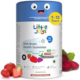 Little Joys DHA Brain Health Gummies For Kids | 7-12 years | 30 Day Pack | Improved Concentration, Mood & Sleep | Packed With 8 Vitamins & Minerals | Multivitamin Gummies For Kids With No Added Sugar-2