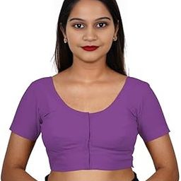 Women's Stitched Readymade 2by2 Plain Saree Wear Cotton Blouse, Regular Wear Blouse (Exotic Color Collections)-image-55