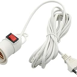 UJEAVETTE E27 Light Socket with Wire E27 Lamp Base for Desktop Hallway Home Decoration 2m-30