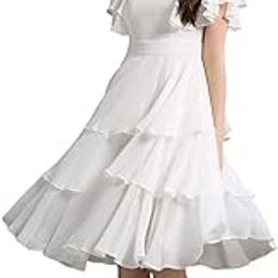 Women's Fit and Flare Midi Dress-image-95