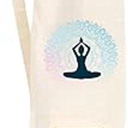 95miles garments Yoga Mat Bag Cotton Carry Bag Zip Pocket Drawstring and Strap for Yoga Mat Stylish Printed Yoga Symbols Lightweight Bag (Modern)-image-78