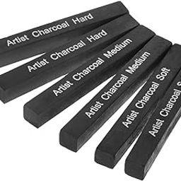 Clobeau Bxt Artist Compressed Charcoal Sticks/ Art Supplies Sketch Kits Tools, 6-Piece Boxed-image-3