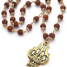 Mahakal Trishul Locket with Rudraksha for Men Women Boys Girls, Rudraksha Mala made-image-18