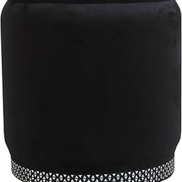 Rugsxerry Pouffes Sitting Stool for Living Room, Mudda Puffy Wooden Ottoman Stools, Pouffe Footstool, Pouf for Office Home Decoration & Dressing Table, 16x16x18 Inch (Black-Pattie-Star-Black)-image-83