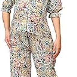 Women Maternity & Nursing Nightwear Set | Cotton Sleepwear | Night Suit Set for New Moms | Pre and Post Pregnancy | Printed-picture-3
