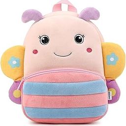 School Bag for Kids Boys and Girls, 14 Inch Small Backpack for Kid, 2-6 Year Old, Toddler, Unisex, Picnic, Casual, Travel, Birthday,Gift For Kids (Butterfly Flower), Multicolour-picture-1