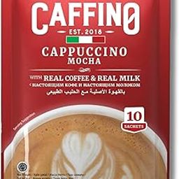 CAFFINO Cappuccino Mocha Coffee with Real Milk & Real Coffee, 200g Pack (10 Sachet X 20g), Instant Coffee, The Product of Indonesia (Imported)-image-62