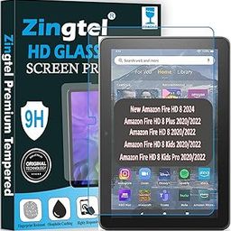 ZINGTEL Screen Guard Designed For New Amazon Fire HD8 / HD8 Plus/ HD8 Kids/ HD8 Kids Pro Tablet (2024/2022/2020) 8 Inch Nano Fiber Tempered Glass Screen Protector Flexible, HammerProof & Shatterproof-image-23