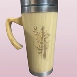 Aegle Sriphal Bamboo Thermos Tumbler Shaker, 400ml, Sustainable Bamboo and BPA-Free Materials, Double-Wall Insulated Bottle with Sipper Lid, 26cm x 8cm-image-99