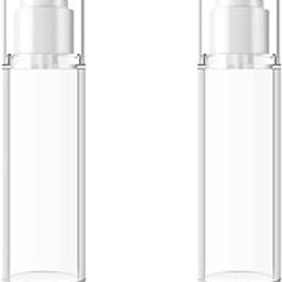KLVS Airless Cosmetic Cream Pump Bottle 0.5 oz (15ml) – Refillable Travel Size Dispenser, Vacuum Pump Jar for Lotion, Perfume, Makeup – Small Plastic Press Pump Container-53