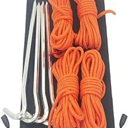 Outdoor Guy Lines Tent Cord Kit with Adjuster Tensioner Orange Sporting Goods|| Outdoor Sports|| Camping & Hiking|| Tents & Canopies|| Tent & Canopy Accessories-image-33