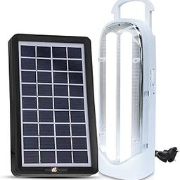 Pick Ur Needs 2 Tube Emergency Dual Power Rechargeable Floor Lantern Light with Solar Panel-13