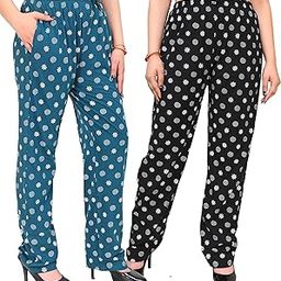 Women's Cotton Printed Pyjama(Pack of 2)-image-0